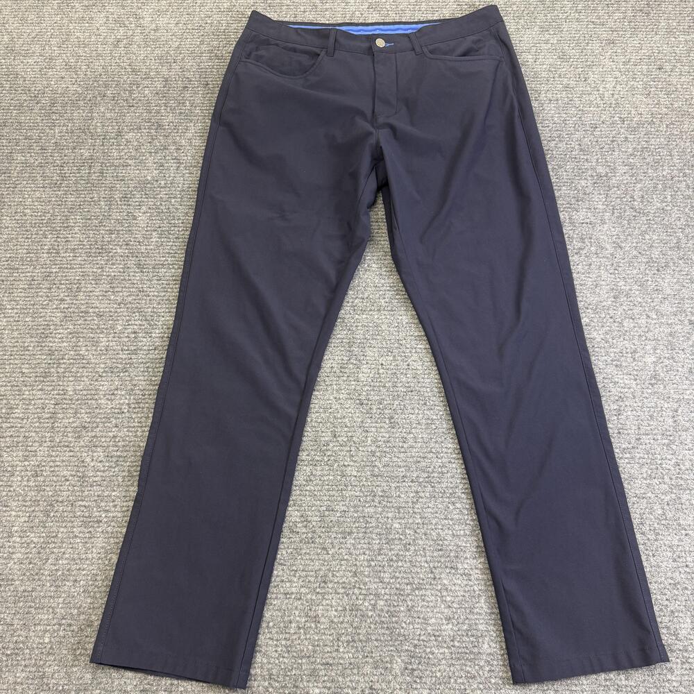 Twillory Pants Mens 36x32 Blue Performance Chino Slim Fit 5 Pocket Casual